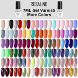 ROSALIND Gel Nail Polish Hybrid Varnishes All For Manicure Nails Art Semi Permanent UV Led Gel Polish Nail Design Base Top Coat