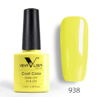 New Free Shipping Nail Art Design Manicure Venalisa 60Color 7.5Ml Soak Off Enamel Gel Polish UV Gel Nail Polish Lacquer Varnish