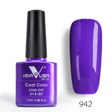 New Free Shipping Nail Art Design Manicure Venalisa 60Color 7.5Ml Soak Off Enamel Gel Polish UV Gel Nail Polish Lacquer Varnish