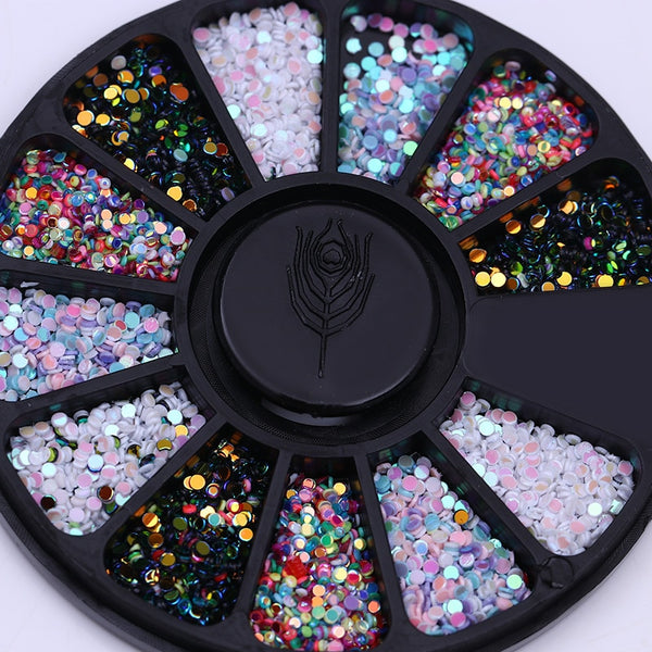 Mixed Color Chameleon Stone Nail Rhinestone Small Irregular Beads  3D Nail Art Decoration In Wheel Accessories