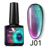 New Nail Art Design Manicure Venalisa 7.5Ml Soak Off Enamel 9d cat eyes magnetic Gel Polish UV Gel Nail Polish Lacquer Varnish