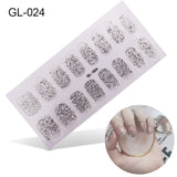 1 Sheet Glitter Series Powder Sequins Fashion Nail Art Stickers Collection Manicure DIY Nail Polish Strips Wraps for Party Decor