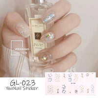 1 Sheet Glitter Series Powder Sequins Fashion Nail Art Stickers Collection Manicure DIY Nail Polish Strips Wraps for Party Decor