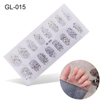 1 Sheet Glitter Series Powder Sequins Fashion Nail Art Stickers Collection Manicure DIY Nail Polish Strips Wraps for Party Decor