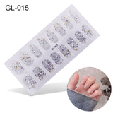 1 Sheet Glitter Series Powder Sequins Fashion Nail Art Stickers Collection Manicure DIY Nail Polish Strips Wraps for Party Decor