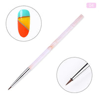 1 Pc Black Dual-ended Acrylic Painting Brush Liner Pen Drawing UV Gel Brush Spatula Tool  Nail Art Tool