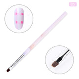 1 Pc Black Dual-ended Acrylic Painting Brush Liner Pen Drawing UV Gel Brush Spatula Tool  Nail Art Tool