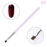 1 Pc Black Dual-ended Acrylic Painting Brush Liner Pen Drawing UV Gel Brush Spatula Tool  Nail Art Tool