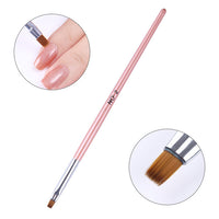 1 Pc Black Dual-ended Acrylic Painting Brush Liner Pen Drawing UV Gel Brush Spatula Tool  Nail Art Tool