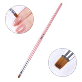 1 Pc Black Dual-ended Acrylic Painting Brush Liner Pen Drawing UV Gel Brush Spatula Tool  Nail Art Tool