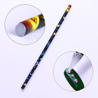 1 Pc Black Dual-ended Acrylic Painting Brush Liner Pen Drawing UV Gel Brush Spatula Tool  Nail Art Tool