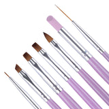 1 Pc Black Dual-ended Acrylic Painting Brush Liner Pen Drawing UV Gel Brush Spatula Tool  Nail Art Tool