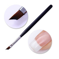 1 Pc Black Dual-ended Acrylic Painting Brush Liner Pen Drawing UV Gel Brush Spatula Tool  Nail Art Tool