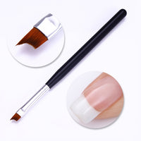 1 Pc Black Dual-ended Acrylic Painting Brush Liner Pen Drawing UV Gel Brush Spatula Tool  Nail Art Tool