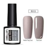 LEMOOC 8ml Matte Top Coat Color UV Gel Nail Polish Gray Series Semi Permanent Soak Off UV Gel Varnish DIY Nail Art Gel Paint