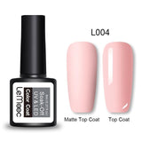 LEMOOC 8ml Matte Top Coat Color UV Gel Nail Polish Gray Series Semi Permanent Soak Off UV Gel Varnish DIY Nail Art Gel Paint