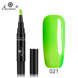 Saviland Faster Shipping Nail Gel Varnish Pencil One Step Gel Nail Pen No Need Top Base 3 In 1 UV Gel Lacquer Glitter Polish