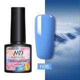 MAD DOLL 8ml 60 Colors Gel Nail Polish  Nail Color Nail Gel varnish Soak Off UV Gel Varnish Base Coat No Wipe Top Coat