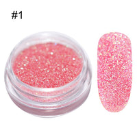 1Box Sugar Nail Powder  Glitter Nail Dust Powder Laser Gradient Nail Pigment  Glitter Nail Art Decoration